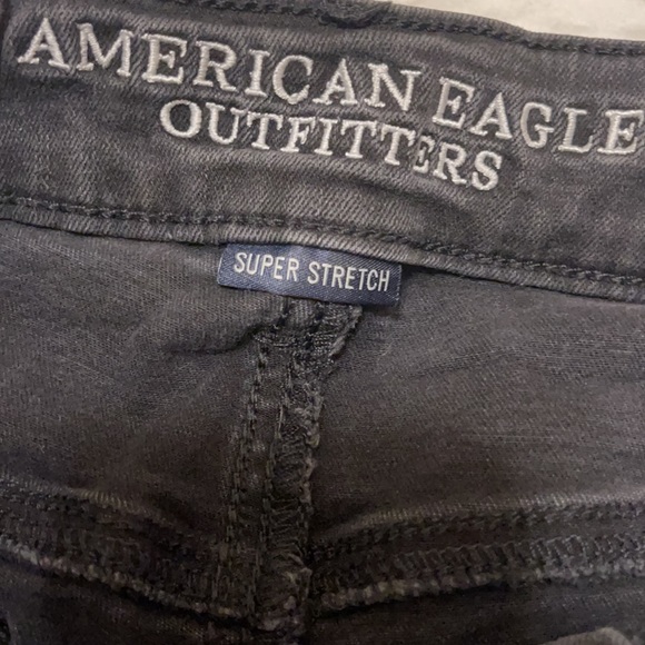 American Eagle high rise black jean shorts - Picture 4 of 5